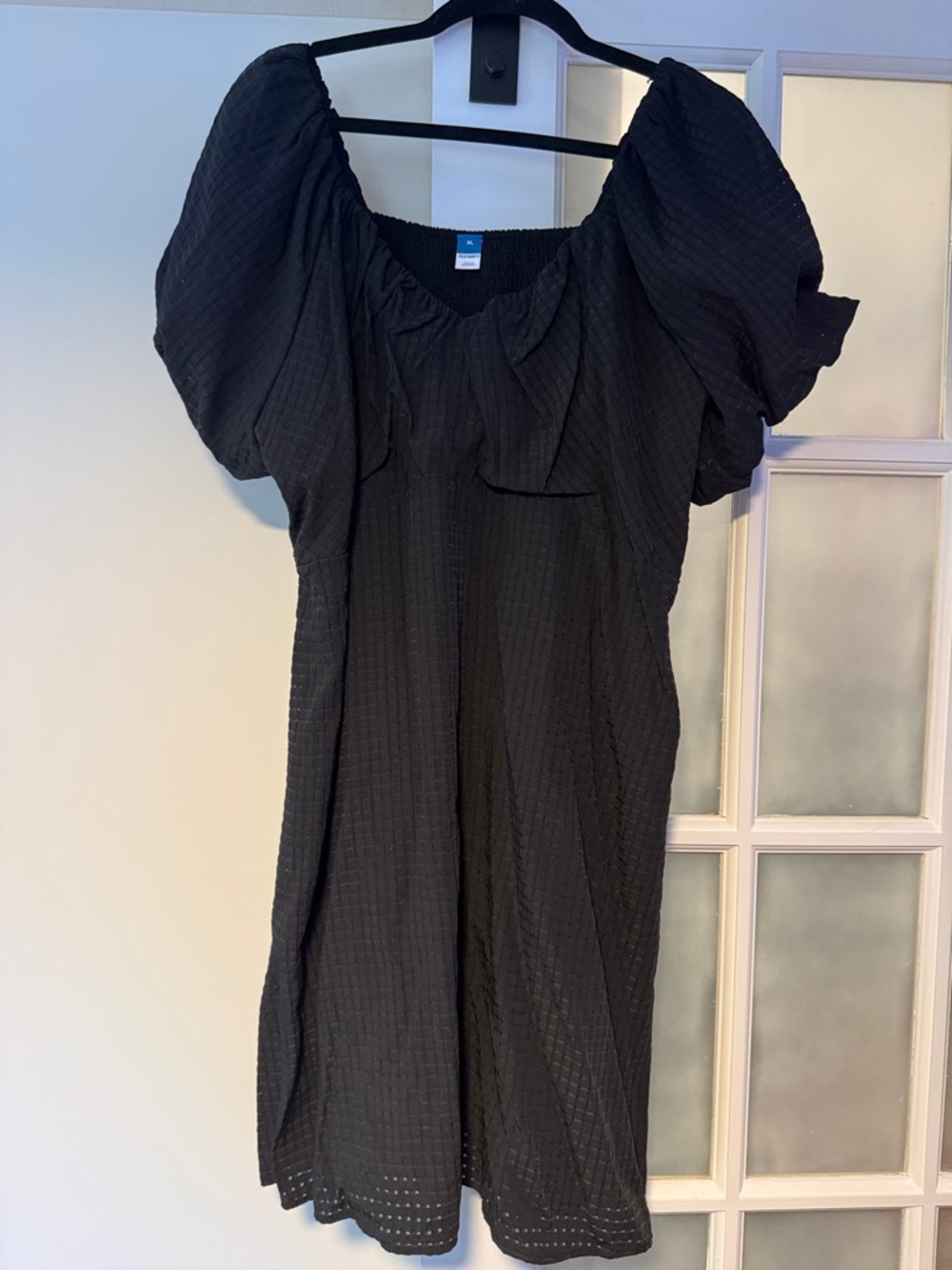 Old Navy Black Smocked Waist Dress